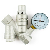 Редуктор давления TIM 1/2 с фильтром и манометром Редуктор давления TIM 1/2 с фильтром и манометром