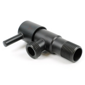 Кран угловой TIM 1/2x1/2 НР нержавеющая сталь (черный матовый) Кран угловой TIM 1/2x1/2 НР нержавеющая сталь (черный матовый)