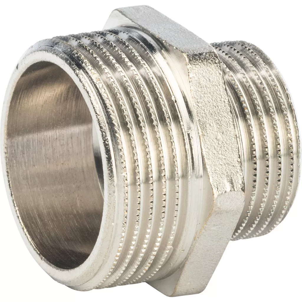 Ниппель переходной 1 1/4x1 НН никелированный Stout