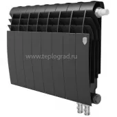 Биметаллический радиатор Royal Thermo BiLiner 350 Noir Sable VDR 8 секций с нижним подключением