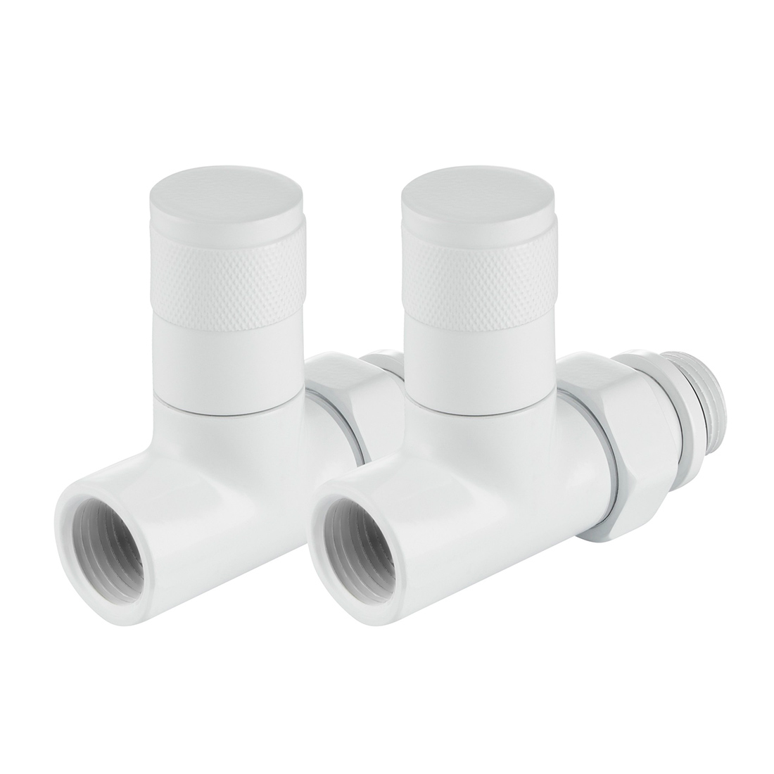 Набор дизайн-вентилей Royal Thermo PIANO 1/2 прямой (белый)