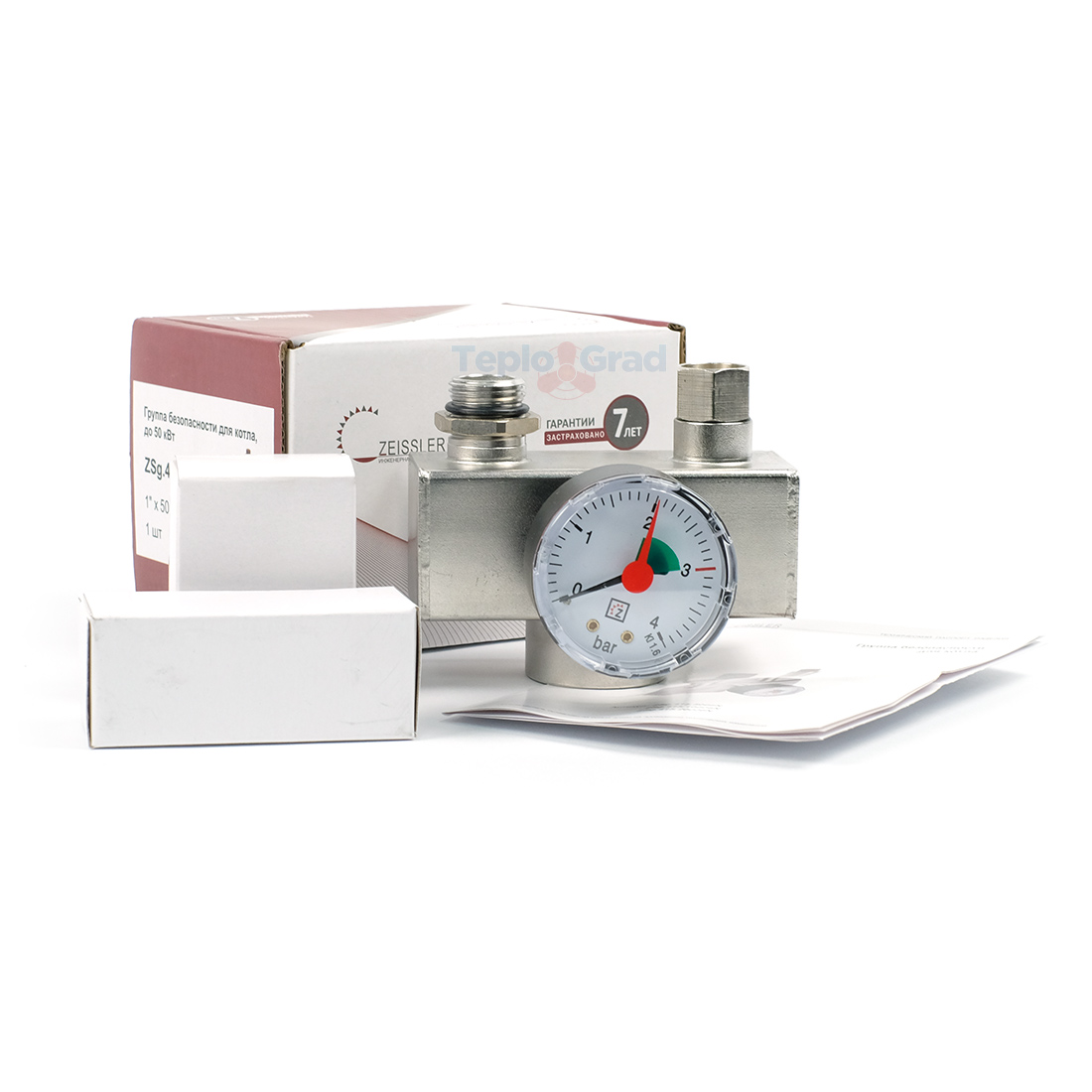 Группа безопасности котла Zeissler 1" сталь, до 50 кВт