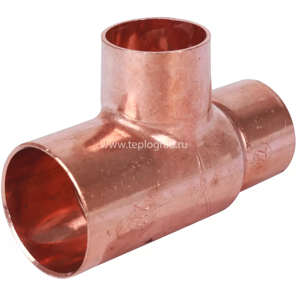 Тройник 28x22x22 ВП Sanha 5130, для медных труб под пайку 15130282222