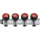 Коллектор регулирующий Rommer 3/4x1/2 на 4 выхода