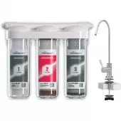 Трехступенчатый фильтр под мойку Аквабрайт АБФ-ТРИА-АНТИЖЕЛЕЗО