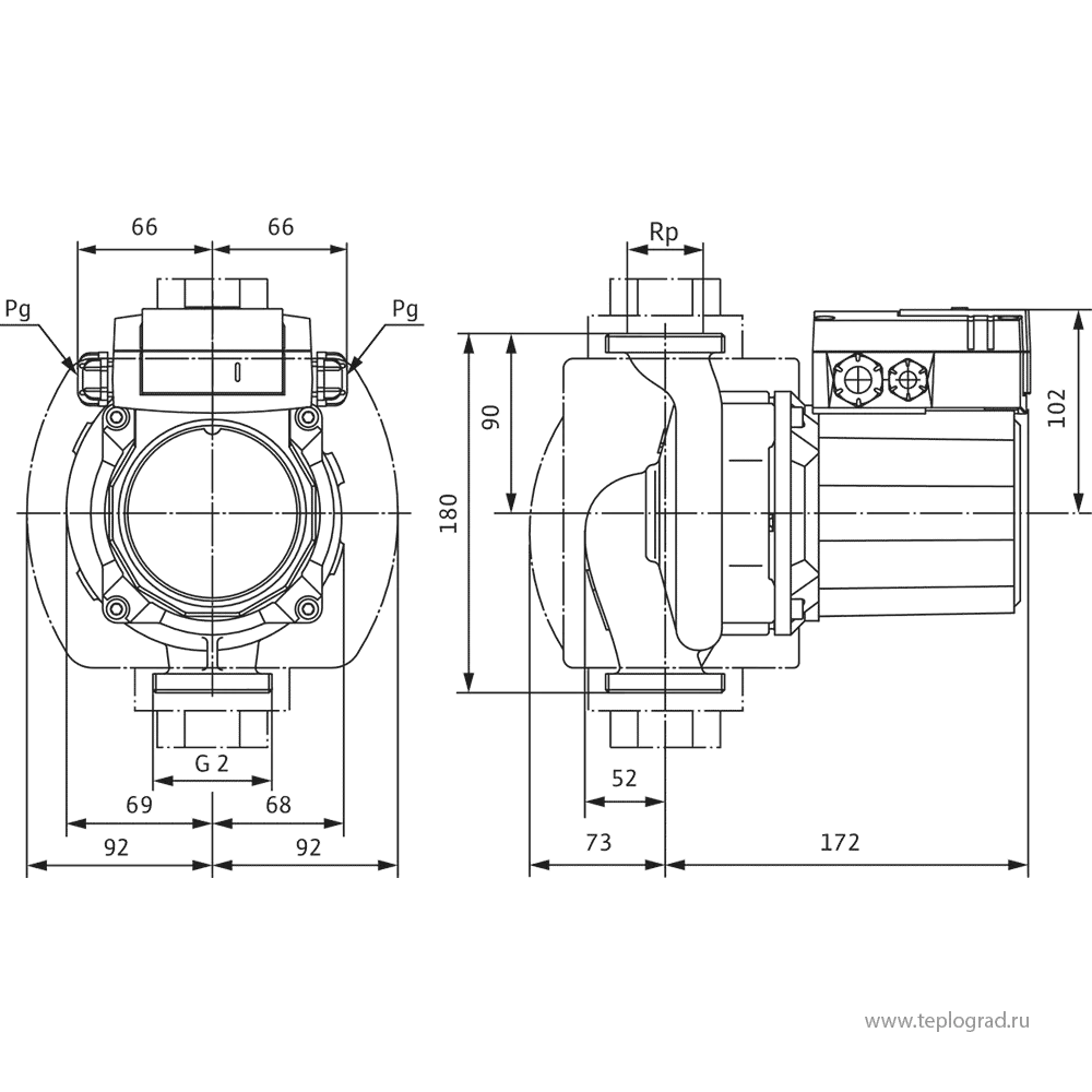 Циркуляционный насос Wilo TOP-Z 30/10 DM PN6/10 RG 3x400