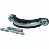 Хомут сантехнический со шпилькой и дюбелем 2 1/2" (75-80мм)