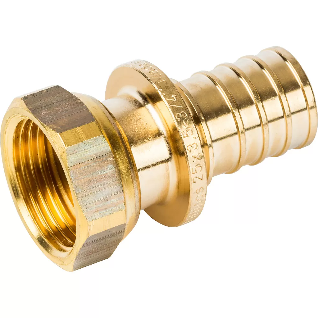 Переходник с накидной гайкой Stout 25x3/4 для труб из сшитого полиэтилена