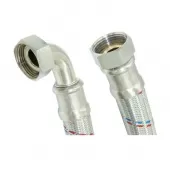 Гибкая подводка ГИГАНТ угловая TIM 120 см, 1 гайка - гайка