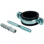 Хомут сантехнический со шпилькой и дюбелем 5" (135-143мм)