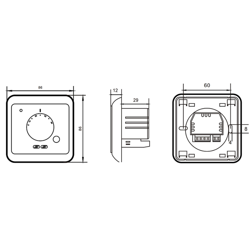 Комнатный термостат Stout STE-3001 3А белый