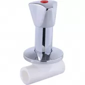 Вентиль c хромированной удлиненной ручкой под штукатурку Kalde 20