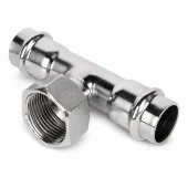 Пресс-тройник ВР 22x1/2x22 TIM из нержавеющей стали