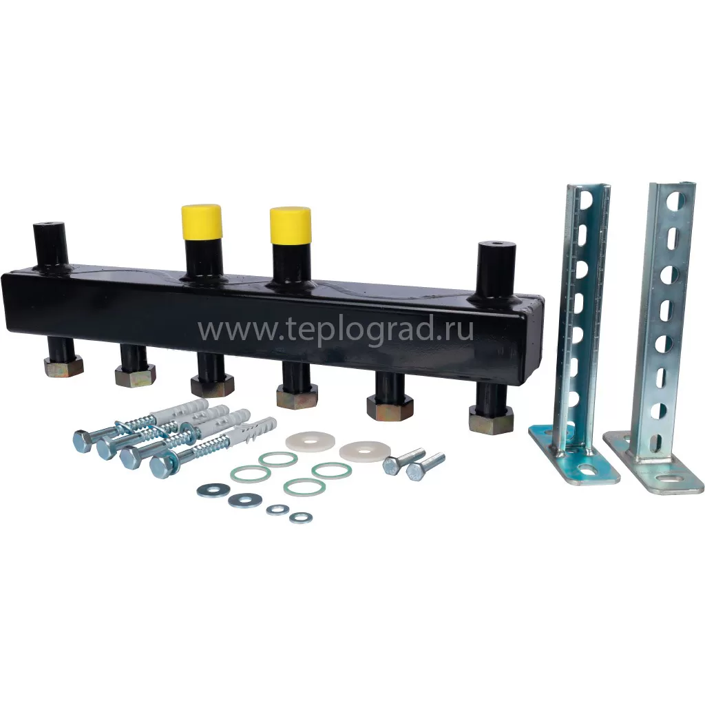 Стальной распределительный коллектор Stout на 3 отопительных контура DN20