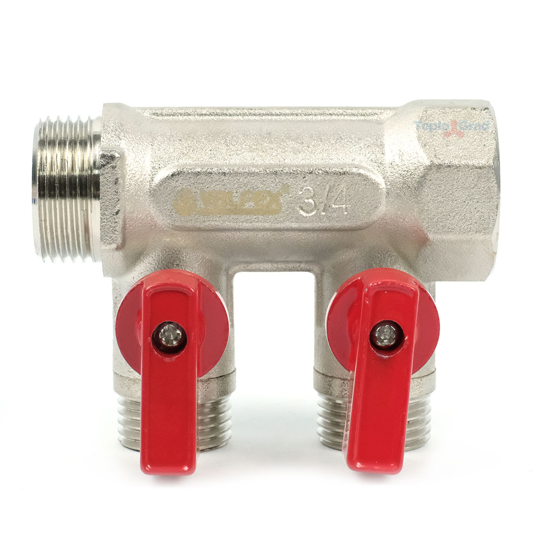 Коллектор Valfex с шаровыми кранами 3/4x1/2 на 2 выхода