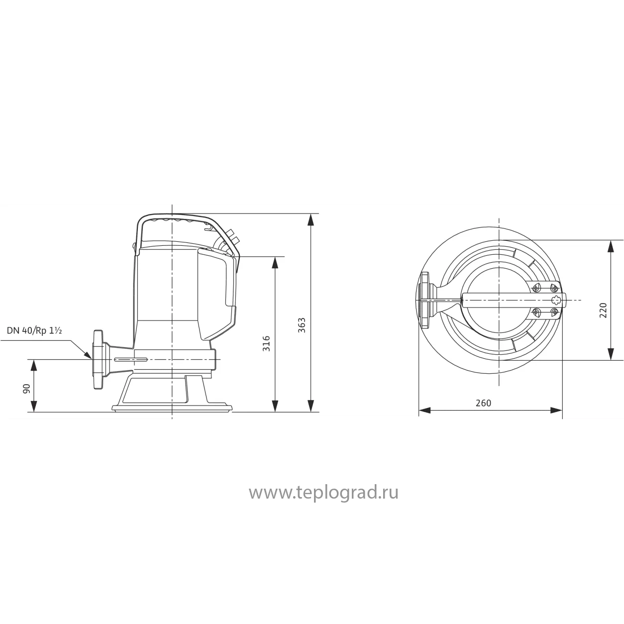 Дренажный насос Wilo Drain MTC 40 F 16.15/7 1x230В