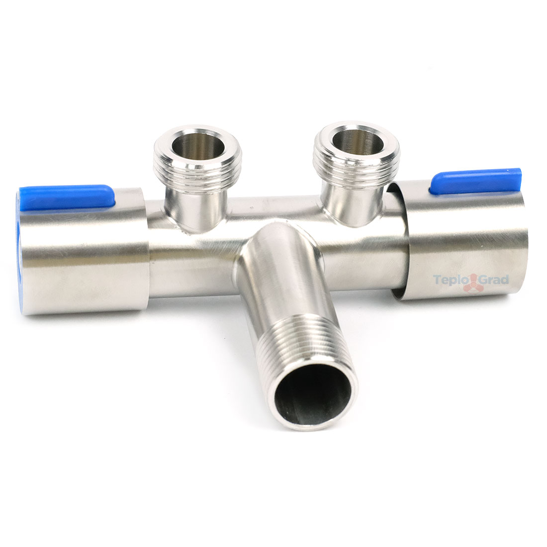 Кран угловой TIM 2 выхода 1/2 для сантехнический приборов