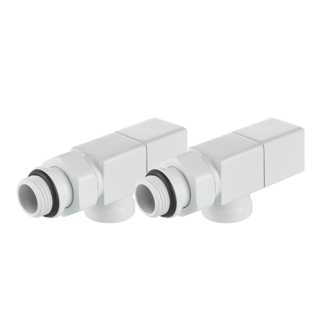 Набор дизайн-вентилей Royal Thermo CUBE 1/2 осевой (белый)