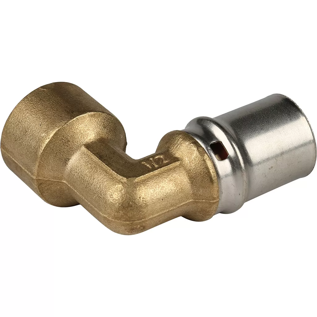 Угольник с внутренней резьбой прессовой Stout 1/2 x 20