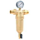 Самопромывной фильтр Valfex 3/4 с манометром и корпусом из латуни