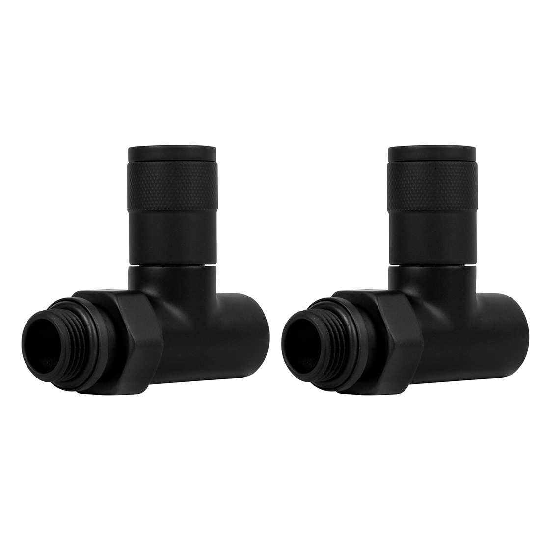 Набор дизайн-вентилей Royal Thermo PIANO 1/2 прямой (черный)