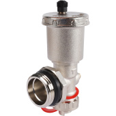 Регулируемый концевой фитинг Rommer с дренажным вентилем и автоматическим воздухоотводчиком 1