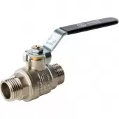 Шаровой кран Stout НР-НР 1/2 полнопроходной, ручка рычаг