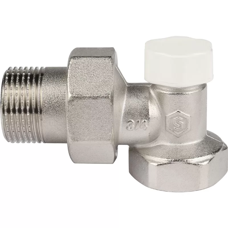 Клапан запорно-балансировочный угловой Stout 3/4 Клапан запорно-балансировочный угловой Stout 3/4