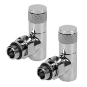 Набор дизайн-вентилей Royal Thermo PIANO 1/2 угловой (хром)