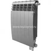 Биметаллический радиатор Royal Thermo BiLiner 500 Silver Satin VDR 6 секций с нижним подключением