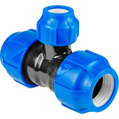 Тройник Valfex переходной 40x20x40 для ПНД труб компрессионный Тройник Valfex переходной 40x20x40 для ПНД труб компрессионный