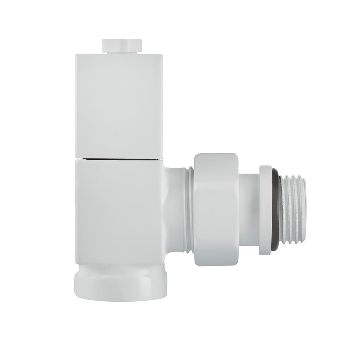 Набор дизайн-вентилей Royal Thermo CUBE 1/2 угловой (белый)