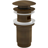 Донный клапан AlcaPlast A392ANTIC 11/4 click/clack с переливом бронза-антик