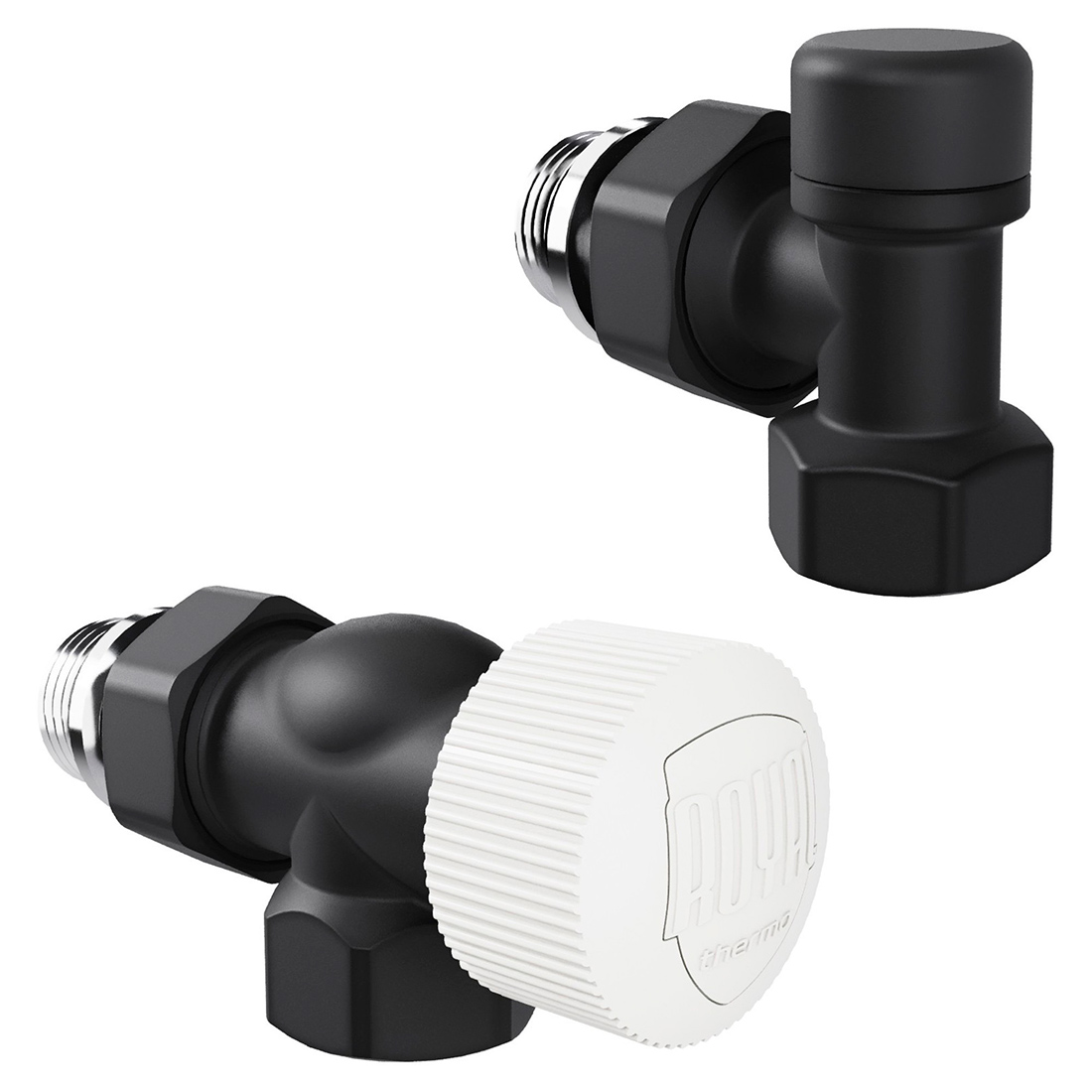 Набор термостатический осевой Royal Thermo Design 1/2" М30х1,5 (черный)