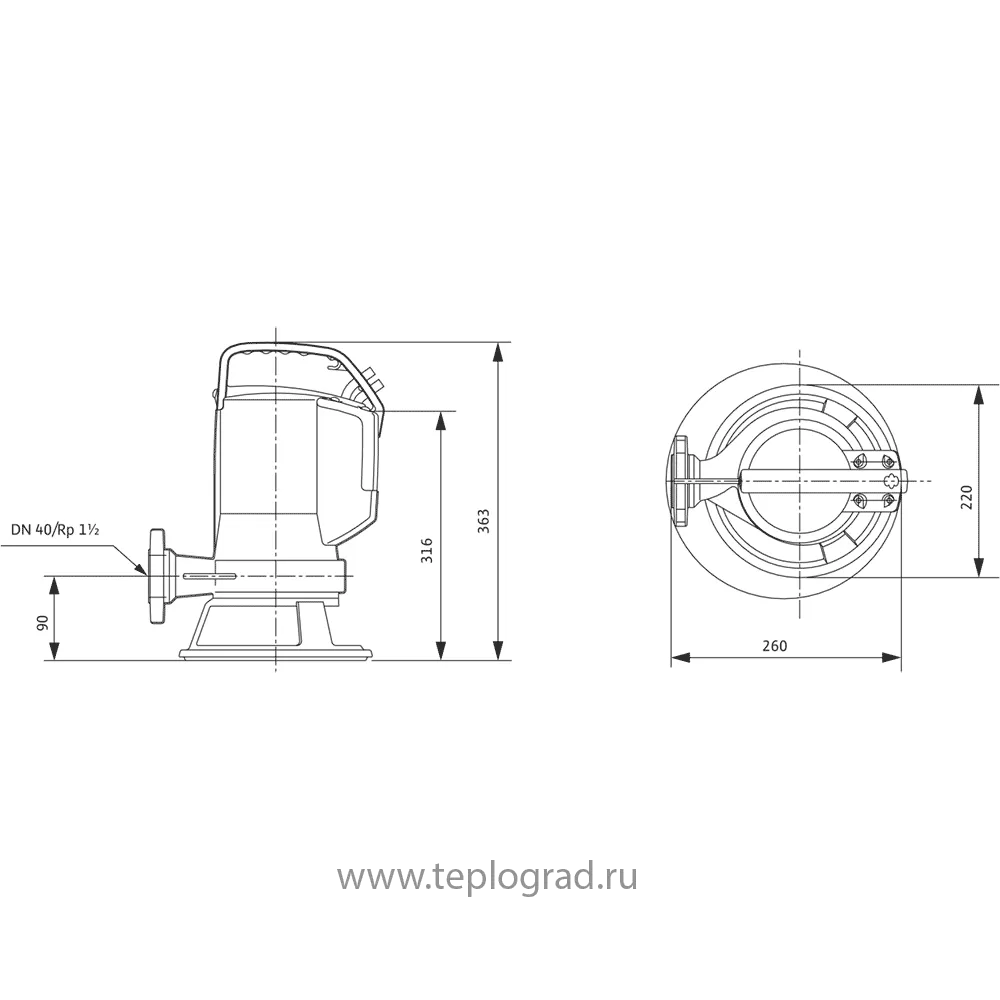 Дренажный насос Wilo Drain MTC 40 F 16.15/7 3x400В
