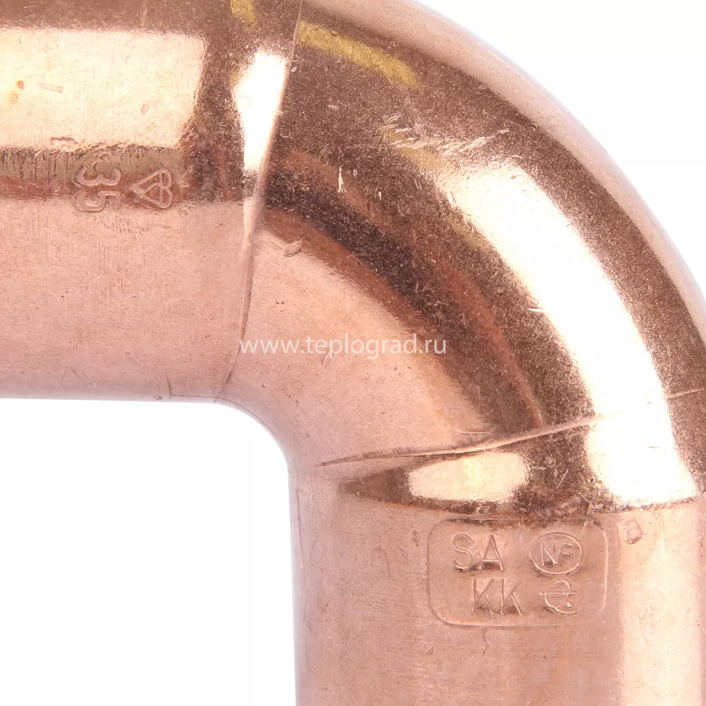 Угол 90° 35 ВП-ВП Sanha 5090, для медных труб под пайку 1509035