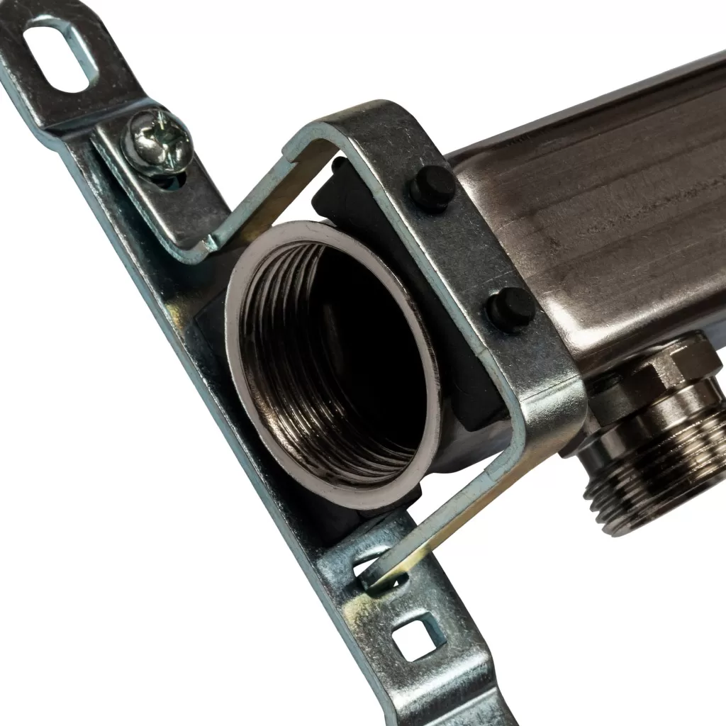 Коллектор из нержавеющей стали Stout для радиаторной разводки на 7 выходов