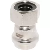 Переходник с накидной гайкой 35х1 Rommer из нержавеющей стали прессовой