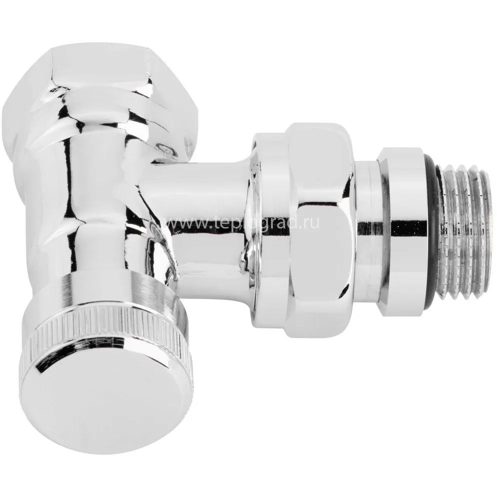 Клапан запорный Danfoss RLV-CX угловой 1/2 хромированный