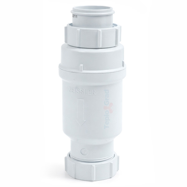 Сифон самозакрывающийся сливной Zeissler 1 1/2" х 40 (сухой клапан)