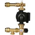 Смесительный узел Stout с термостатическим клапаном 20-43°C и насосом Grundfos UPSO 25-65
