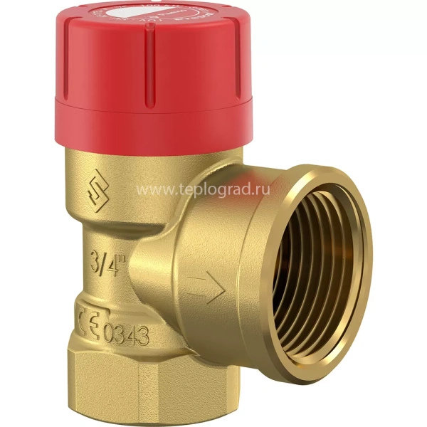 Клапан предохранительный Flamco Prescor 3/4x1 - 2,5 бар TRD для системы отопления