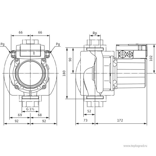 Циркуляционный насос Wilo TOP-Z 25/10 DM PN16 3x400