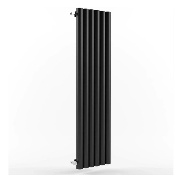 Стальной трубчатый радиатор Stout Warmmet Power 76V высота 750 мм 6 секций, нижнее правое подключение (черный)