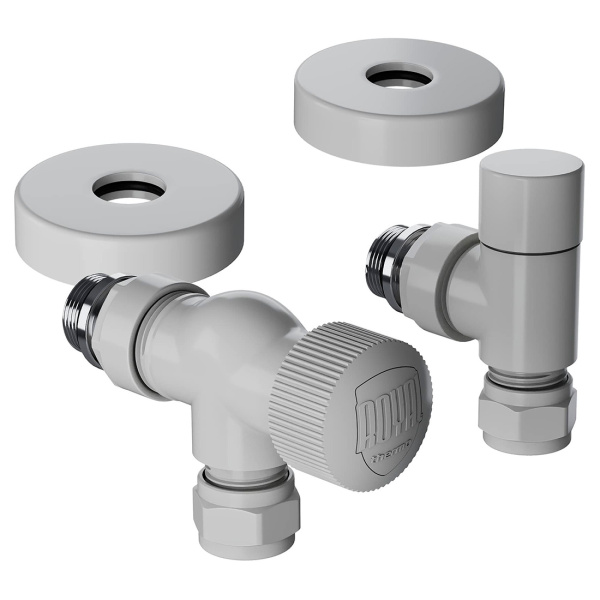 Набор термостатический осевой Royal Thermo Design Pro 15мм М30х1,5 (белый)