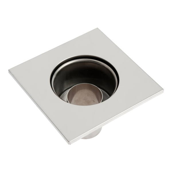 Трап с вертикальным выпуском TIM 150x150 из нержавеющей стали