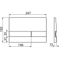 Кнопка смыва AlcaPlast M1725 золотая