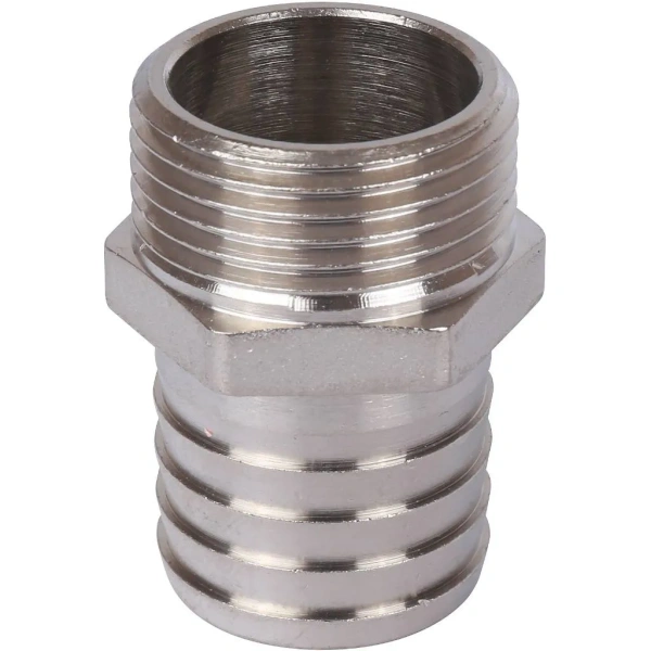 Штуцер 1x30 НР никелированный Stout