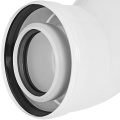 Отвод коаксиальный Stout 60/100 45° (п-м) для конденсационных котлов