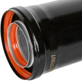 Удлинитель дымохода коаксиальный Stout 80/125 500 мм черный